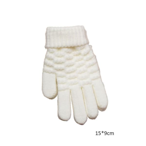Efterår Vinter Handsker Børn Baby Handsker HVID White