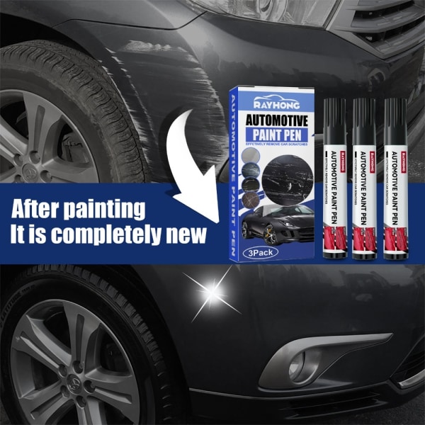 3 Stk Bilmaling Pen Auto Ridsefjerner HVID white