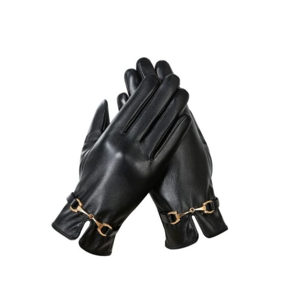 PU Læder Handsker Kørehandsker SORT black 3ee9 | black | Fyndiq