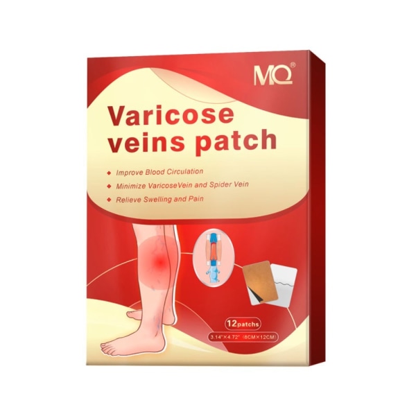 Åderbråck Patch Venös krökning Pasta Venfri daggmask 12 pieces/box