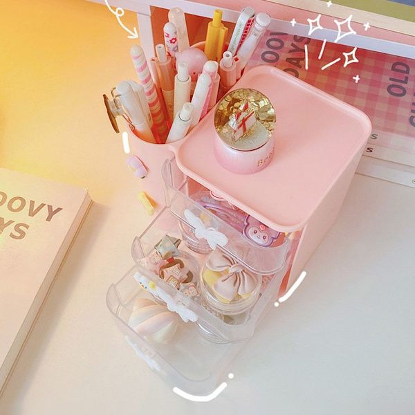 Stationär case Diverse förvaringsbox ROSA Pink