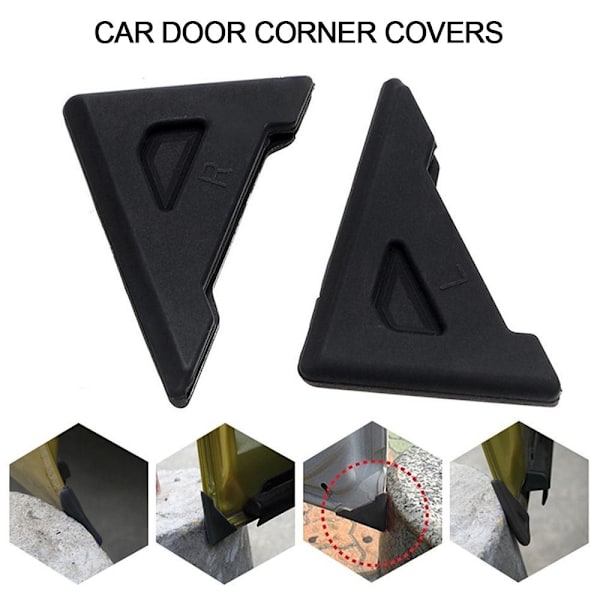 2st Cover Bil ytterdörrshörn SVART BAT BAT Black Bat-Bat