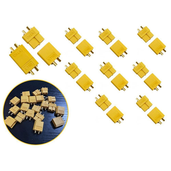 12 kpl XT60 liittimet Liittimet pistokkeet 12 kpl XT60-F 12 kpl XT60-F 12pcs XT60-F