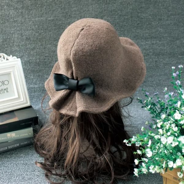 Uld Bøttehatte Dame Bowler Hat BLÅ blue