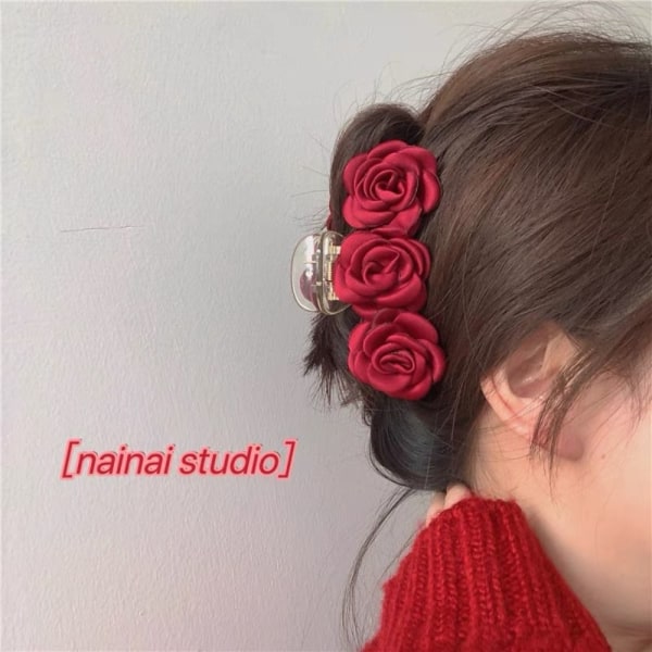 Hårklo Clip Barrette hästsvanshållare RÖD red