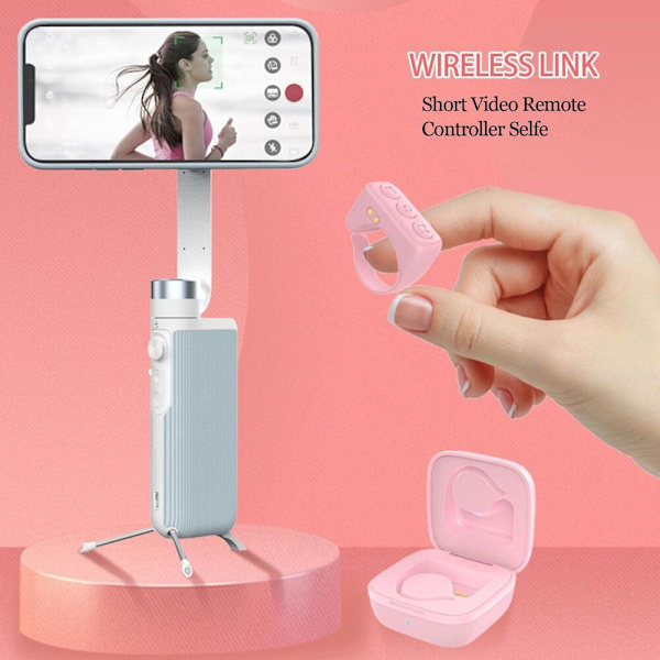 Bluetooth-fjernkontroll Ringfjernkontroll HVIT White