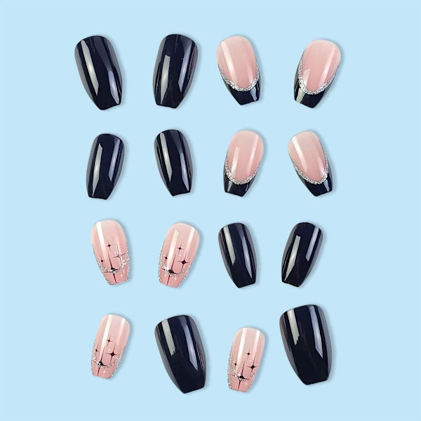 Coffin Fake Nails Ballerina tekokynnet 2 2 2