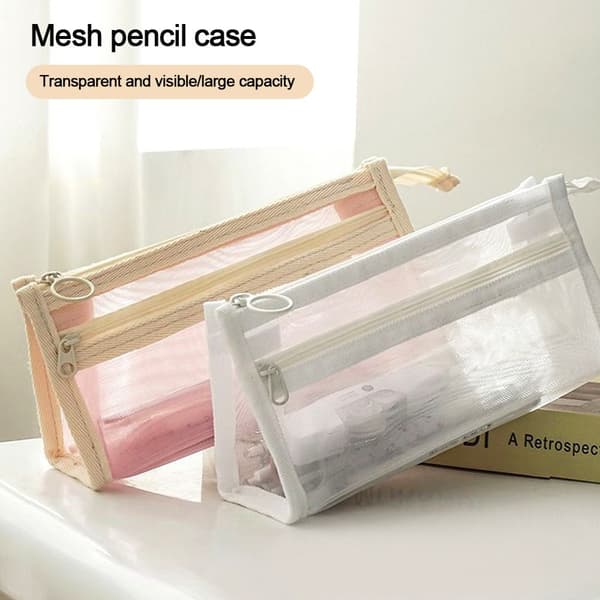 2st Mesh Exam Brevpappersväska Case VIT White