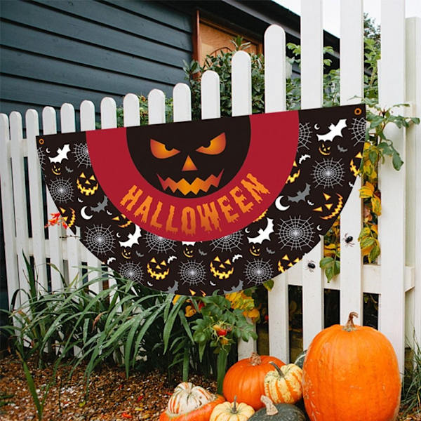 Halloween Fläktformad banner Halloween Bunting Flag STIL 9 Style 9