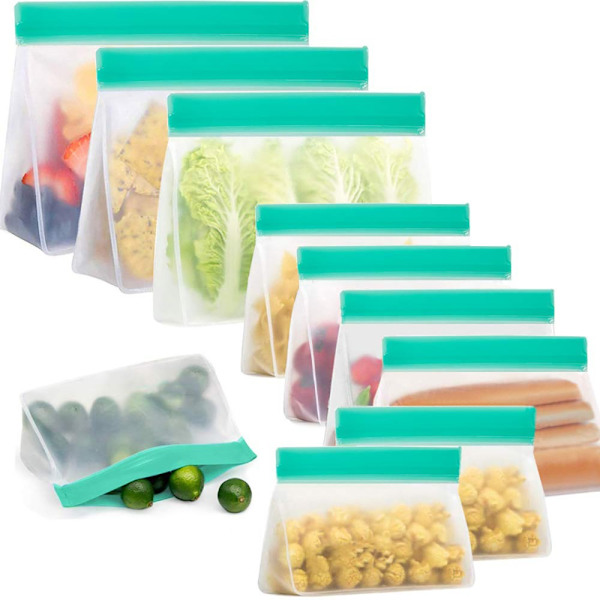 Genanvendelige silikoneposer Fødevareopbevaringsposer TRANSPARENT 1 1 transparent 1-1