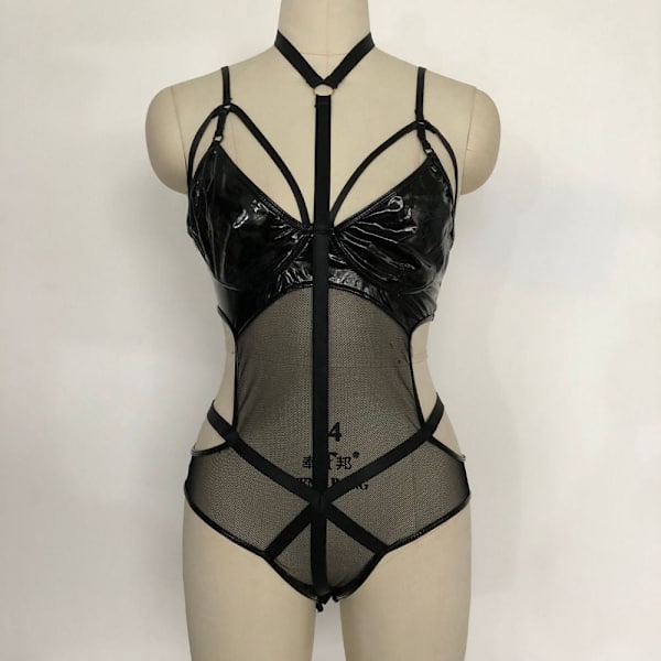 Sexy Bodysuit pitsiläpinäkyvät rintaliivit XXL XXL