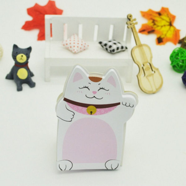 3ST Kawaii Sticky Notes Standing Notes Lucky Cat Sticky Notes