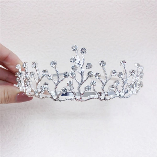 Crystal Wedding Tiaras morsiamen tekojalokivikruunu A A A