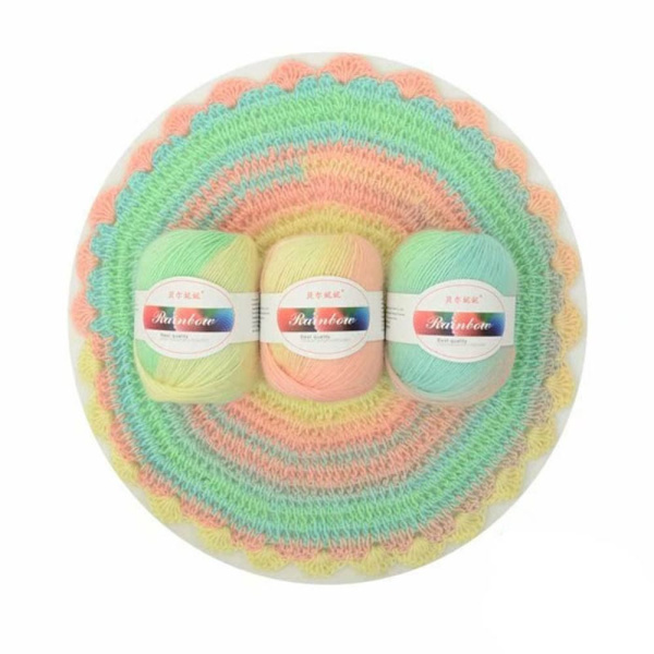Alpaca Mohair Garn Bomuldsgarn 1 TILFÆLDIG FARVE 1 TILFÆLDIG FARVE 1 Random Color