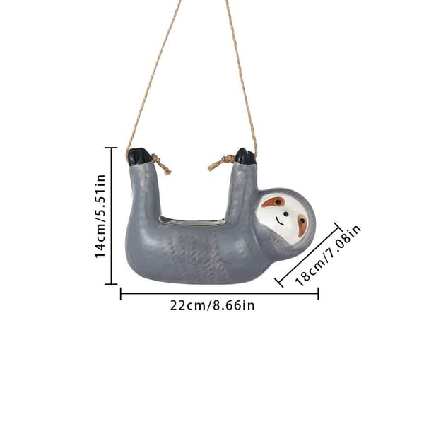 Sloth riippuvat istutuskoneet HARMAA grey