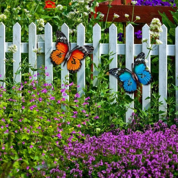 Sommerfugl Veggdekorasjon Henge Skulptur LILLA purple
