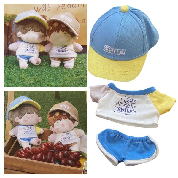 20CM Doll Sports Dräkt Miniatyr Sportswear BRUNN CAP CAP brown cap-cap