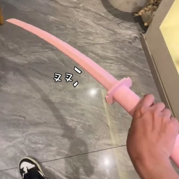 3D Gravity Katana Legetøj 3D Print Katana Legetøj SORT Black