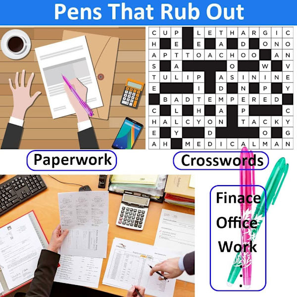 8 kpl pyyhittävät kynät Hankaavat kynät Eraser Pen