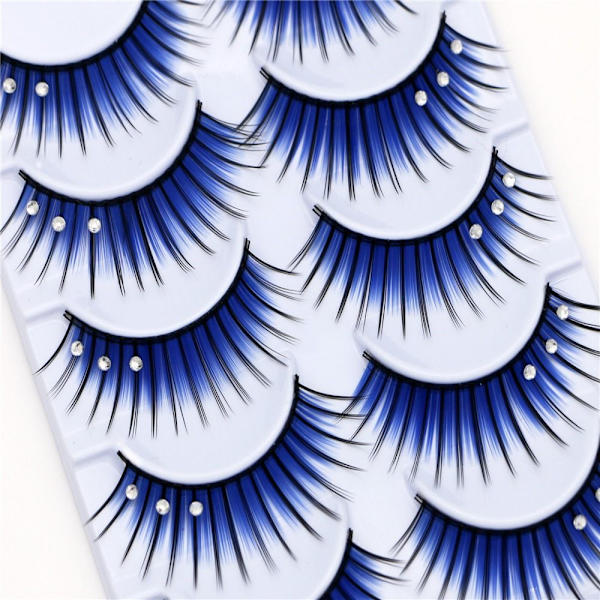 Blue Eyelashes Stage Eyelashes Lösögonfransar
