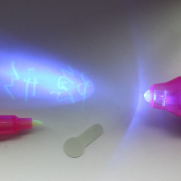 7st UV-ljuspenna Osynlig magic penna hemlig penna multicolor