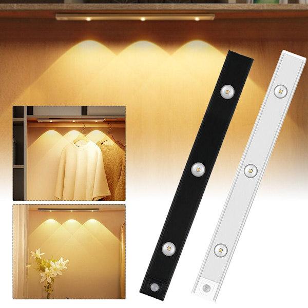 Closet Lighting Liiketunnistinlamppu MUSTA 30cm Black 30cm