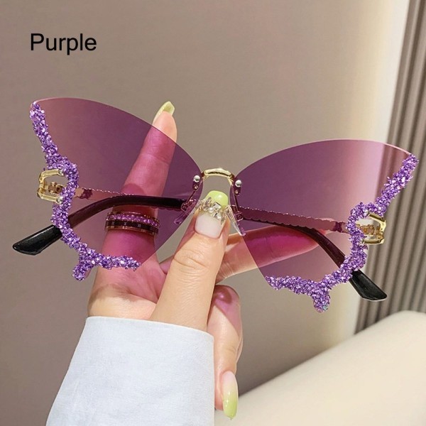 Lilla solbriller til kvinder Butterfly solbriller LILLA LILLA Purple