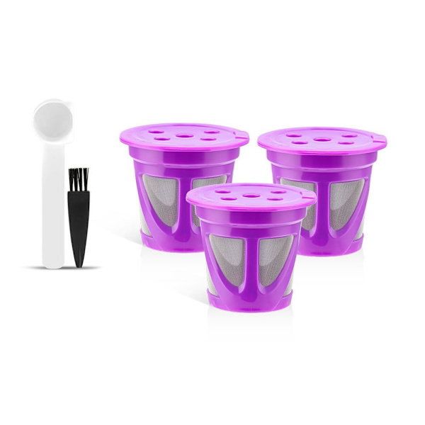 Kaffekapslar kopp påfyllningsbara filter LILA 2 2 Purple 2-2