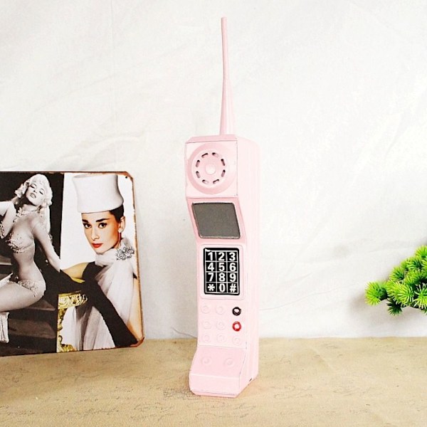 Mobil Brick Phone Model Brick Mobiltelefon Dekoration Hantverk ROSA Pink