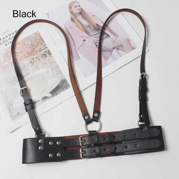Kvinders taljebælter Body Chain bælte SORT Black