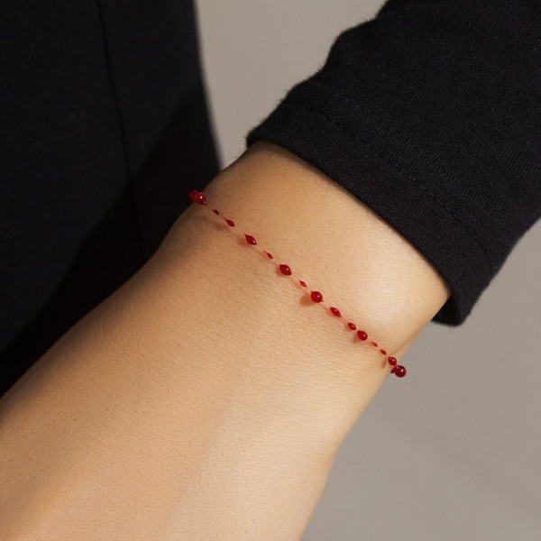 Tynne Blood Drop Armbånd Blood Drop Bangle TO LAG TO Two Layers
