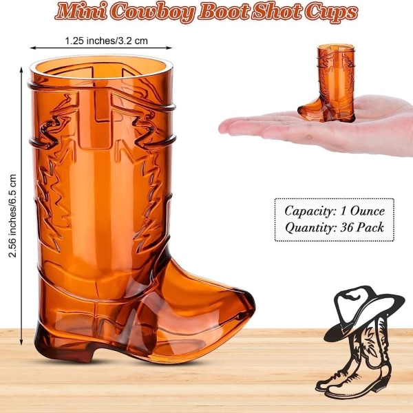 Mini Cowboy Boot Glasögon Western Cowboy Glasögon ROSE RED Rose Red