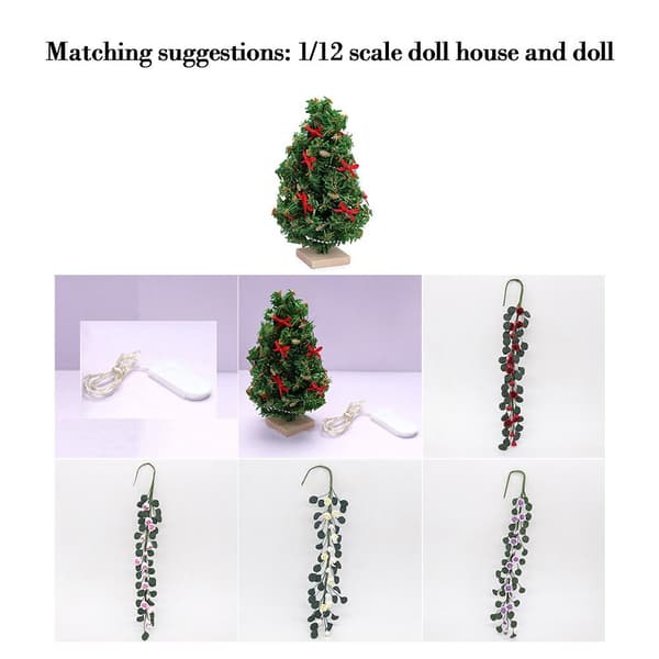 Mini String Flower Christmas Tree Garlands 3 3 3