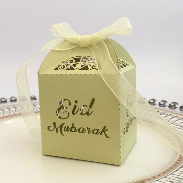 10 stk Eid Mubarak Slikæsker GULD