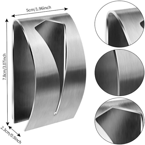 Pyyhekoukkutelineet Itsekiinnittyvä koukku SILVER Silver
