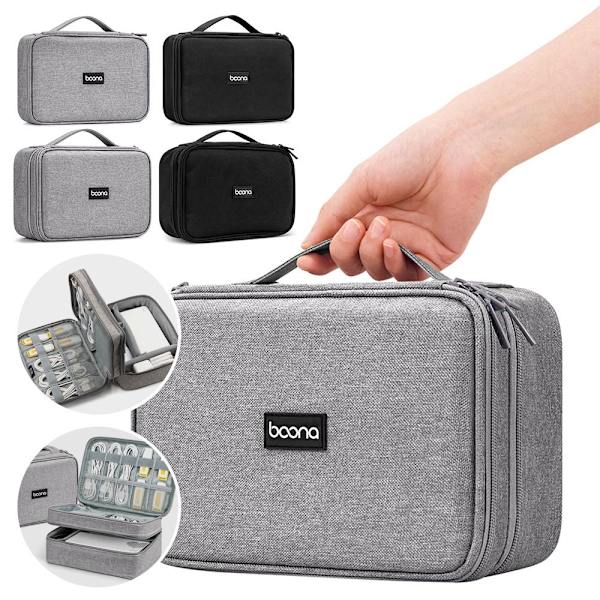 Digital oppbevaringsveske USB-kabelposer grey Style 2-Style 2