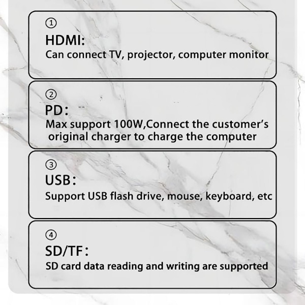 USB C HUB dockingstation til Steam Deck