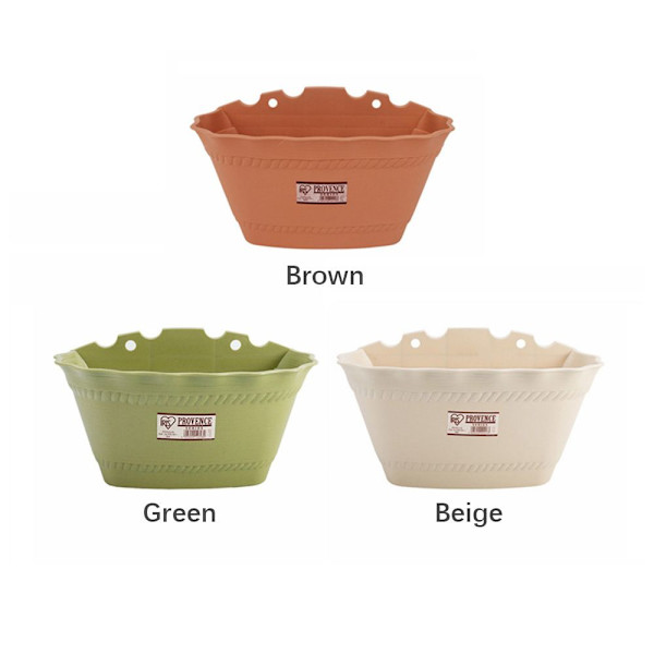 Hängande planteringskruka Väggmonterad blomkruka beige