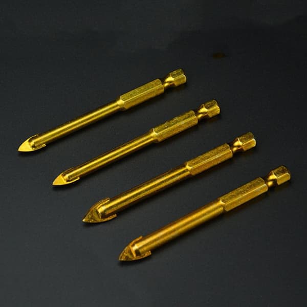 10 STK Tungsten Carbide Bore Bit Glas Bor Bits Trekant