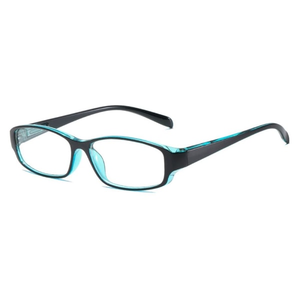 Anti-Blue Light Läsglasögon Fyrkantiga glasögon SVART Black Strength 200