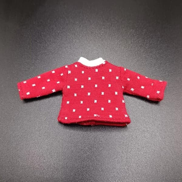 Docka T-shirt Bomull Dot Blus RÖD Red