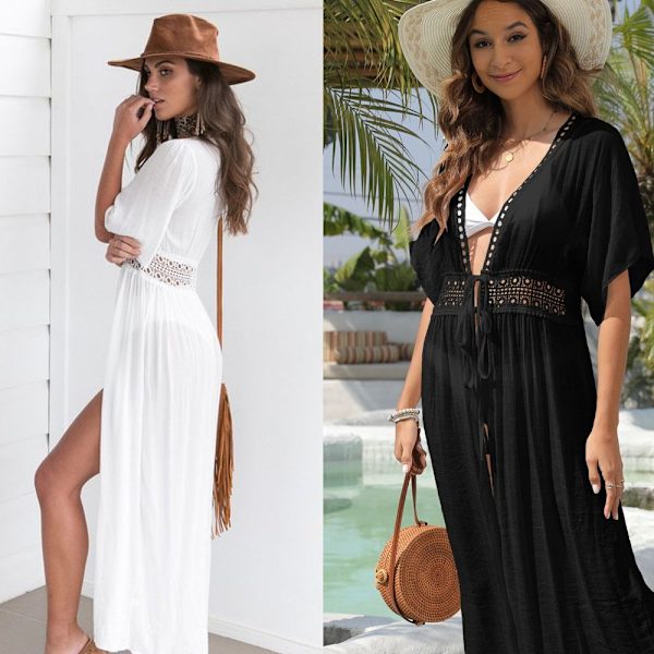 Bikinit Cover Up pitkät mekot MUSTA XL black XL