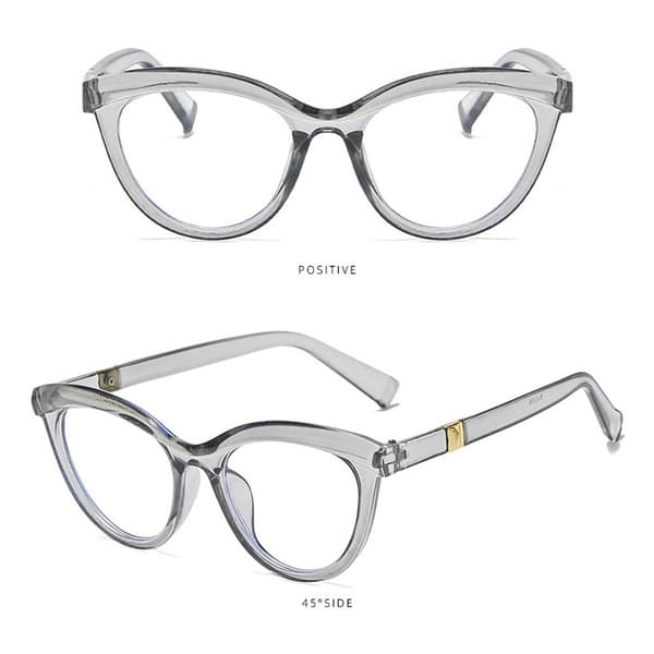 Cat Eye Solglasögon Anti Blue Light Glasögon VIT VIT WHITE