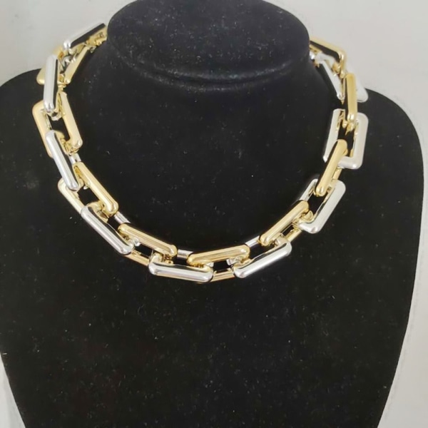 CCB Kort Halskjede Choker Chain GULL Gold