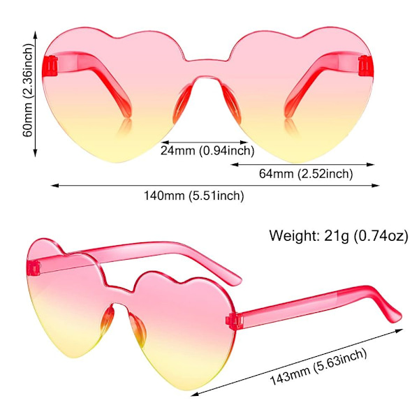 Hjärtformade solglasögon Hjärtglasögon C45 C45 C45