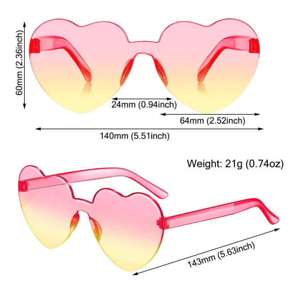 Hjärtformade solglasögon Hjärtglasögon C55 C55 C55