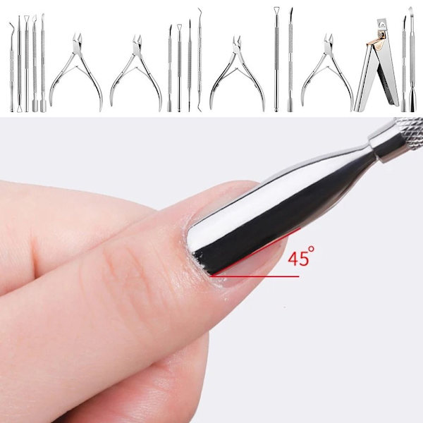 Cuticle Pusher Dead Skin Push Remover 4ST 4ST 4pcs