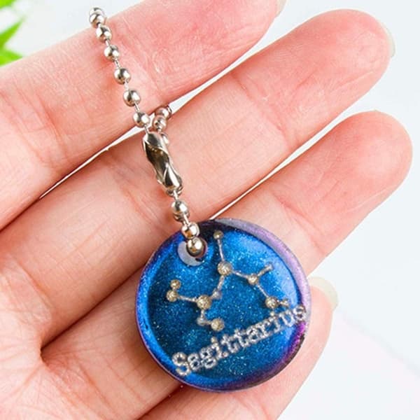 Silikone Forme Constellation Pendant 12 Zodiac Resin Forme