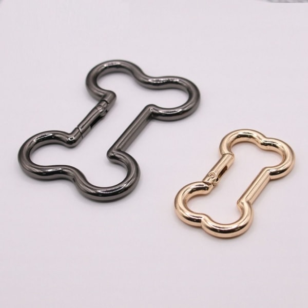 2 stk Spring Ring Spænder Karabinhagepunge Håndtasker SORT 41X60MM Black 41x60mm