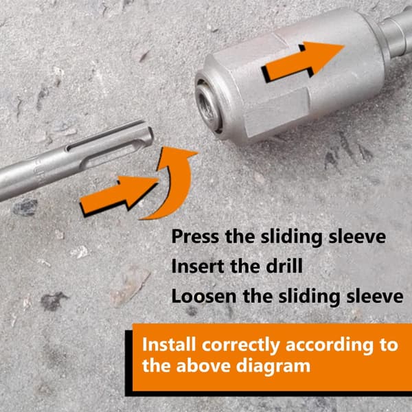 Tilkobling SDS Max til SDS Plus Drill 40 Krom Stålhammer
